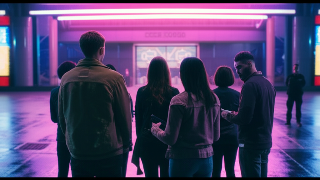 Disappointed fans outside concert venue